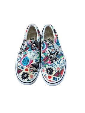 Vans Slip-On Shoes Multicolor Graphic Print US 7 Men / 8.5 Women
